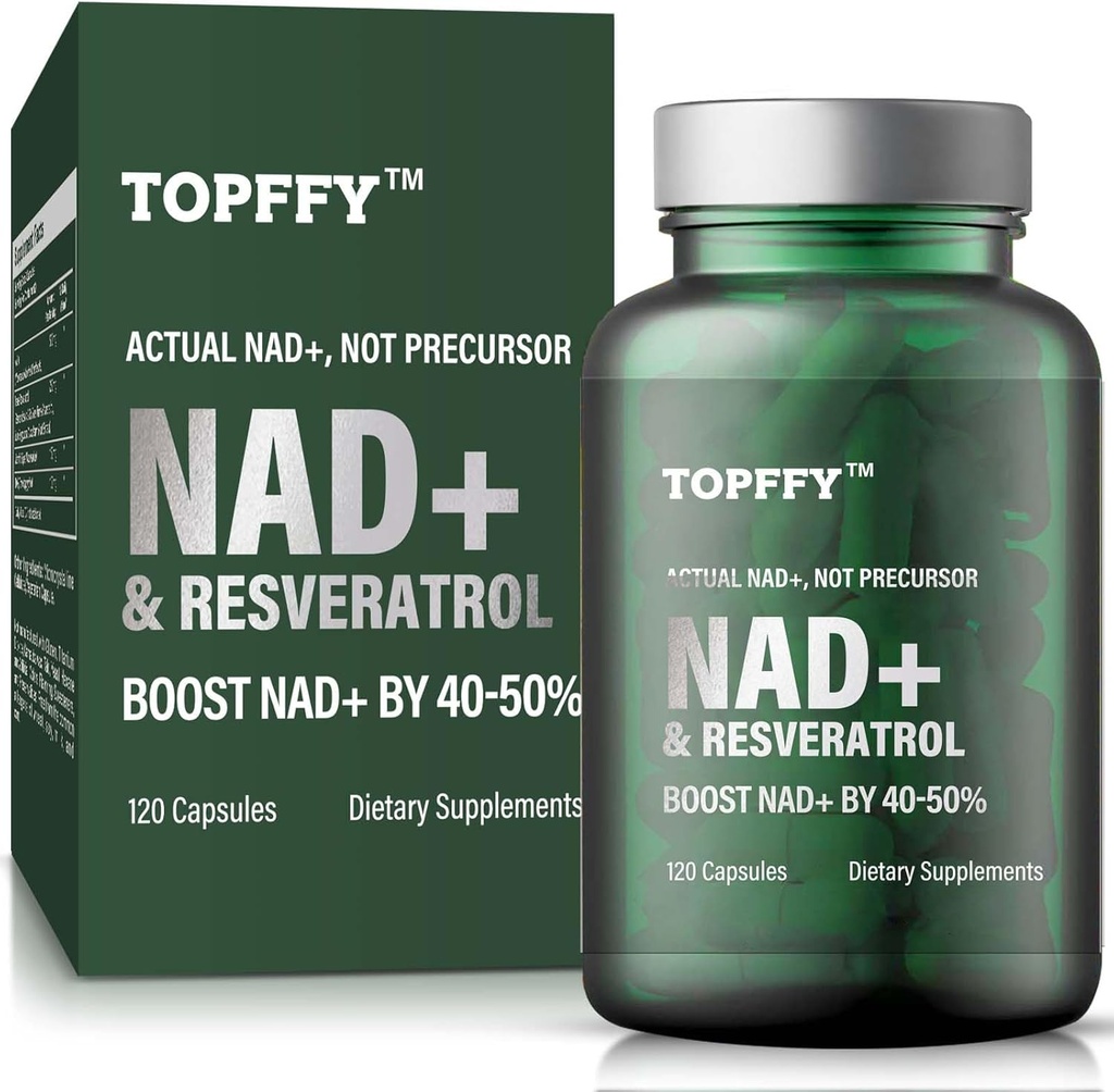 NAD+の補足、サポート細胞エネルギー、老化の防衛、120のSoftgelsのための最高の吸収のためのNAD+&Resveratrolの補足
