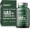 NAD+の補足、サポート細胞エネルギー、老化の防衛、120のSoftgelsのための最高の吸収のためのNAD+&Resveratrolの補足