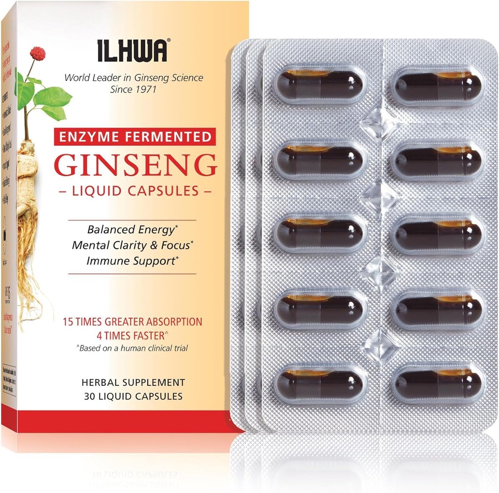 ILHWAの酵素発酵させたGinseng、30の液体のカプセル