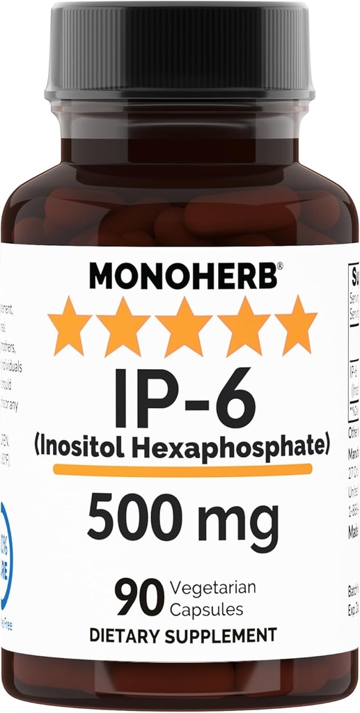 カプセルごとのMONOHERB IP-6のイノシトールのヘキサリン酸塩500のmg - 90のベジのカプセル