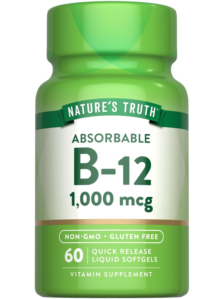 自然の真理ビタミンB12 | 1000 mcg | 60 Softgels | 非GMO&グルテンフリーサプリメント