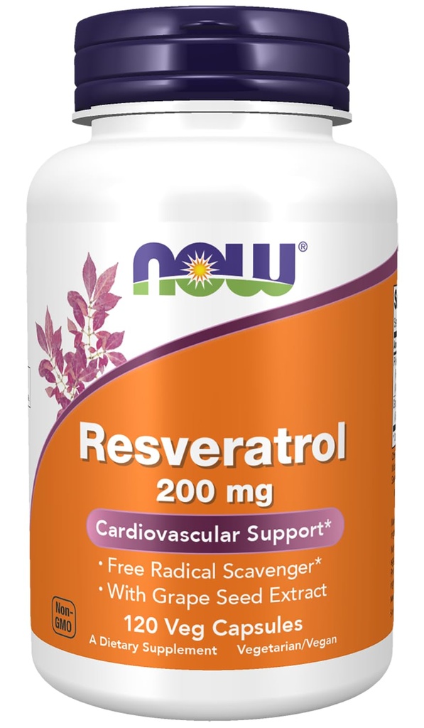 NOWの補足、赤いワインのエキス、120の野菜のカプセルが付いている自然なResveratrol 200のmg