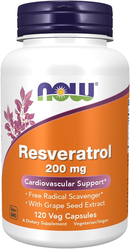 NOWの補足、赤いワインのエキス、120の野菜のカプセルが付いている自然なResveratrol 200のmg