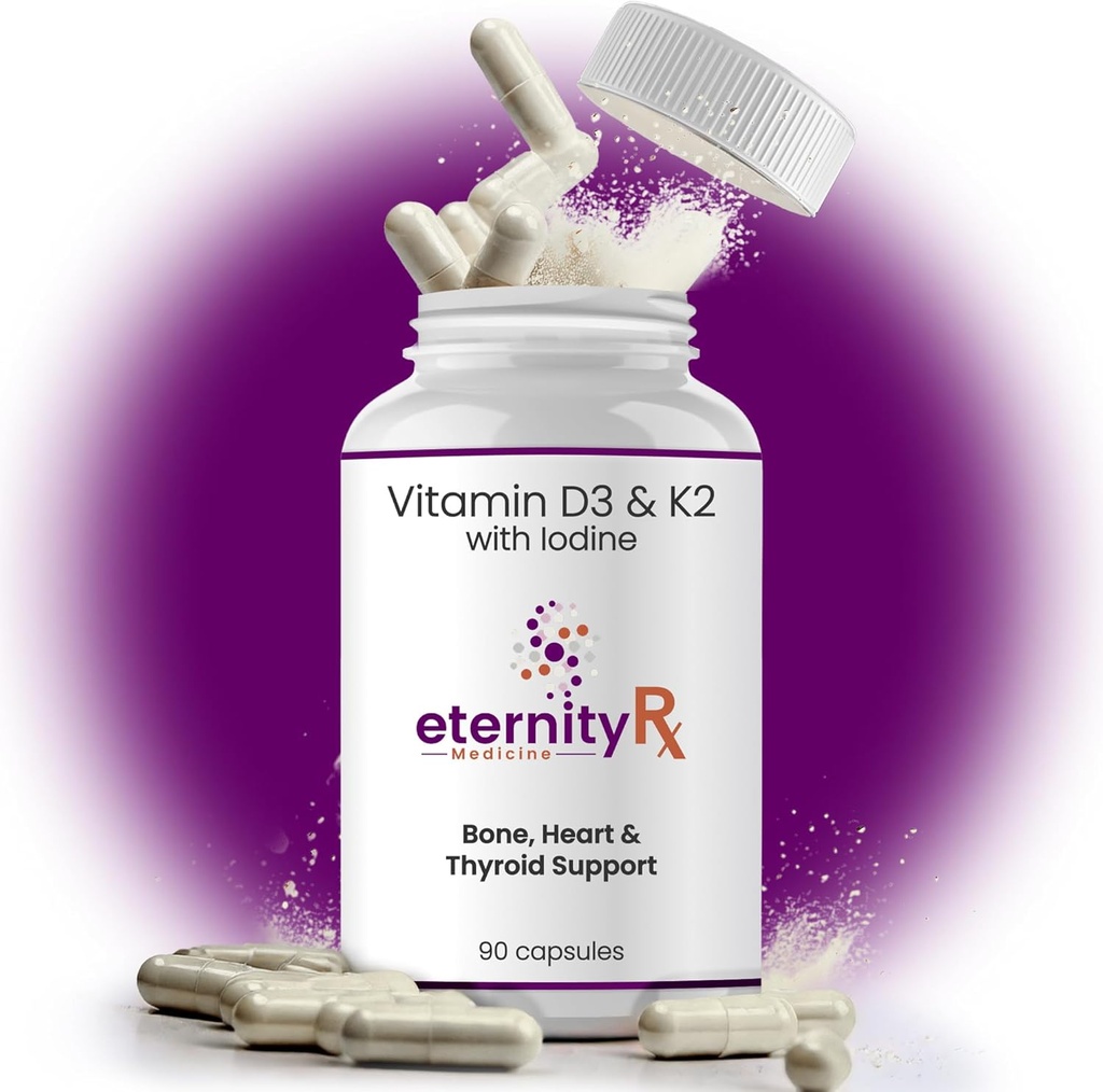 Vitamin D3 K2 5000 IU – High Potency D3 and K2 Supplement for Bone, Heart & Immune Support – Doctor Formulated – 90 Easy-to-Swallow Capsules – Non-GMO, USA Made