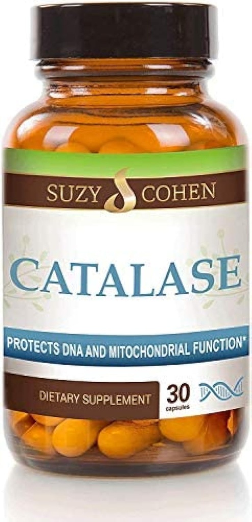 Suzy Cohen Catalase 12,500 の CATu の食事療法の補足、肝臓の酵素は、水素の過酸化物、サポート皮、毛および全面的なウェルネス、30 遅れたRelease のカプセルを中立します