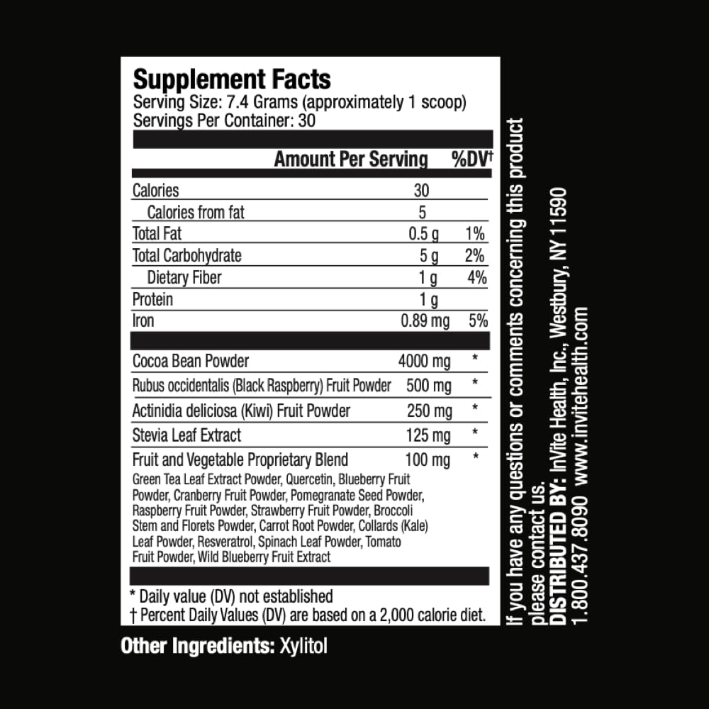 Invite Health Cocoa Hx® - 循環、エネルギー、代謝をサポートする - 高度なビーガンスーパーフードサプリメント - 30サービング(2パック)