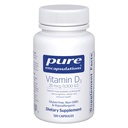 純粋なカプセル封入ビタミンD3 25 mcg(1,000 IU) - プレミアムビタミンD - 120カプセル付き - 骨、関節、 Breast、心、コロン&免疫の健康をサポートするためのサプリメント