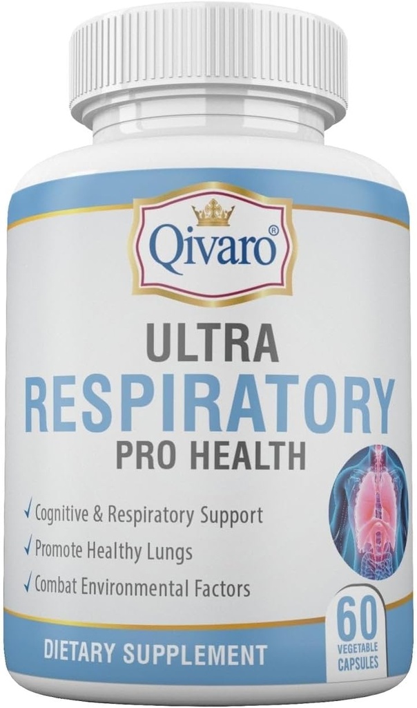 Ultra Respiratory Pro Health - 全体的な肺および呼吸器の健康を維持するのに役立ちます - ButterburとFeverfew抽出物で注入 - 60カプセル