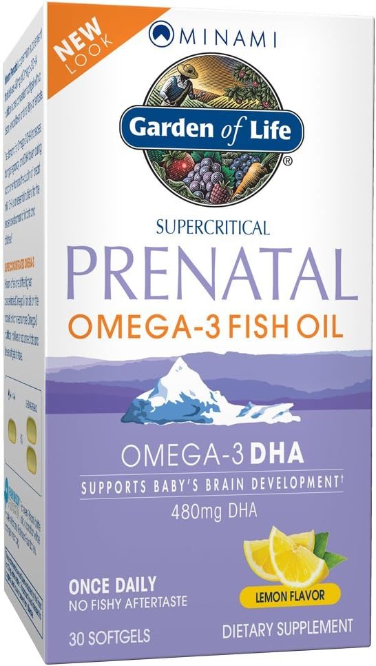 生命の庭 プレナタル DHA オメガ 3 魚油の補足 - 南自然 プレナタル, レモン, 30 Softgels