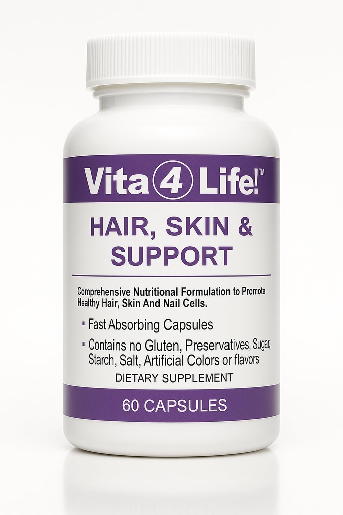 Vita4Life!® ビオチン2000mcg + 女性と男性のためのMSMの毛の成長のビタミン | ビタミンA、E、亜鉛との毛、皮及び釘サポート補足 | 速い吸収のカプセル、60の30日の供給