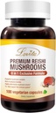 Lovita のきのこの補足、8 に 1 のきのこの複合体、ライオンのマネ、Cordyceps CS-4、Reishi の胞子、トルコの尾、舞茸、自然エネルギー、記憶サポート及び免疫サポートのための。 100 ビーガンカプセル
