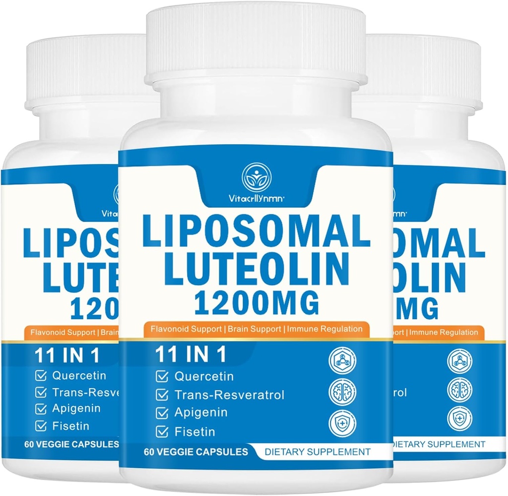 1200MG Liposomal Luteolinの補足-最高の吸収、頭脳180のカプセルのための酸化防止ブースト