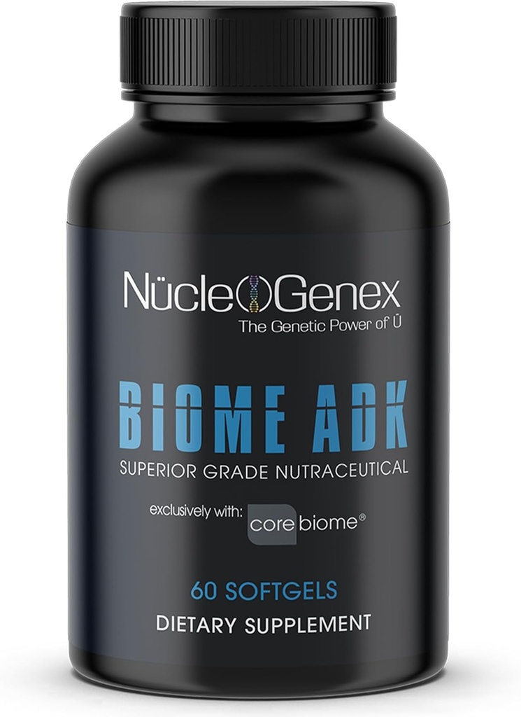 Biome ADK - CoreBiome TributyrinによるGut Health & Energy Boostサプリメント - Gutバリア、Mitochondrialアクティビティ、健康的な体重と花のバランスをサポート - 1-3カプセル毎日 - 60カウント