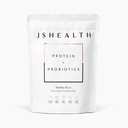 JSHealth ヴィーガン Pea Protein Powder with Probiotics - バニラビーンズ風味 - グルテンフリー、非GMO、植物ベースのタンパク質ドリンクミックス、300g