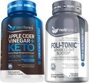 エルブトニック アップルサイダー カプセルプラス ケト BHB | 脂肪バーナー & 女性のための減量のサプリメント - フォリトニック DHT ブロッカー & 毛損失の補足 | 毛の薄くなる処置