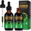 Mulleinの低下、Mulleinの葉のエキス、有機のMulleinの葉のチンキの草の補足、添加物のMulleinのエキスの低下2のfl Oz、2のパック