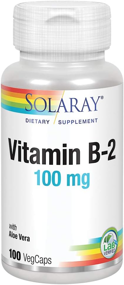 アロエベラのビタミンB-2リボフラビン100mg | 健康なエネルギー代謝、皮膚、髪と爪 | 100 CT