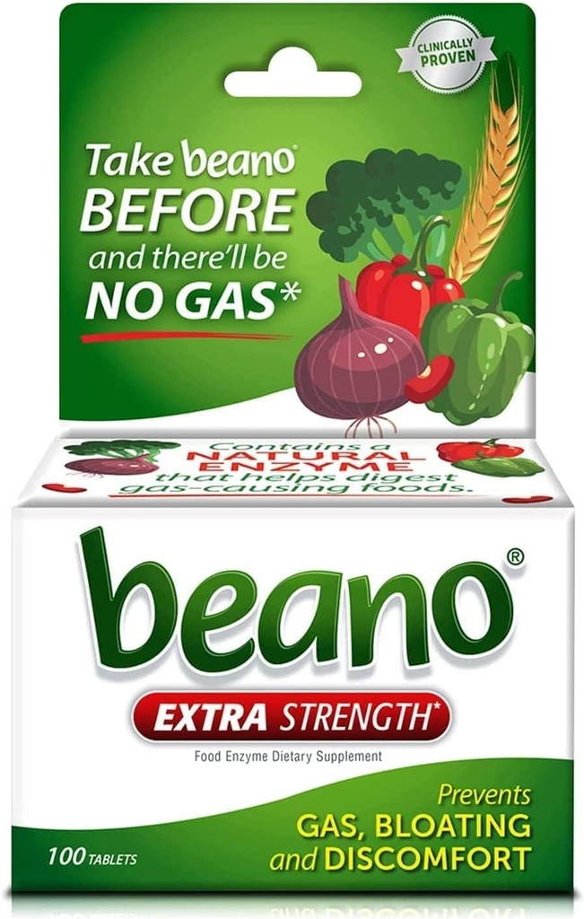 Beano Ultra 800 | ガスの予防と消化酵素サプリメント錠 | 100カウント | 3パック
