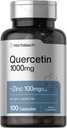 Horbäach Quercetin 1000mg Capsules | with 100mg Zinc | 100 Count | Non-GMO, Gluten Free Supplement | High Potency Formula