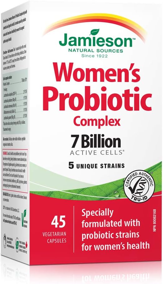 Jamieson Women’s Probiotic Complex 7 Billion, 45 Veg キャップ
