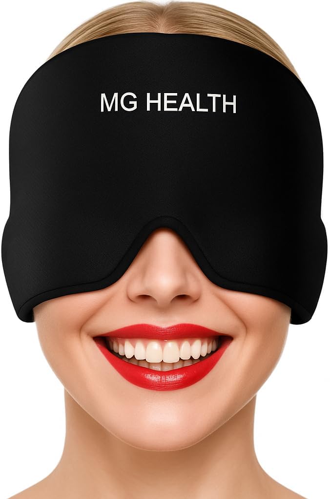 Migraineの救助の帽子-頭痛、張力、圧力および掛かることのための冷却のゲルが付いている清楚なアイス パックの帽子