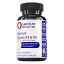 Quantum Nutrition LabsビタミンD3とK2サプリメント - 女性&男性のための骨と心の健康サポート、5000 IU、ビーガンビタミン、カルシウム吸収性、グルテンフリー - 30植物ベースのカプセルを可能に