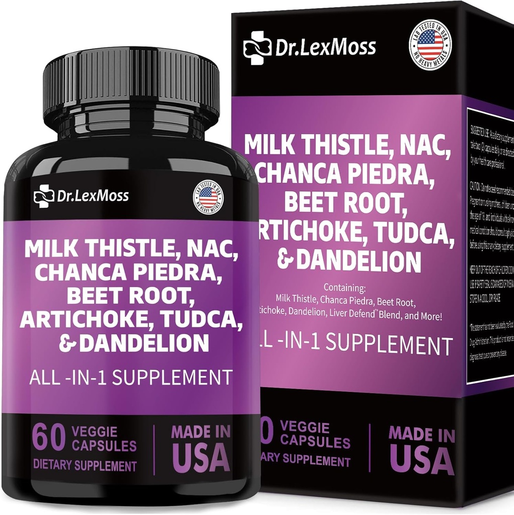 ミルクのThistle 3000mg NAC Chanca Piedra 2000mg Artichoke 2000mgのビートの根 2000mg Dandelionの根 1000mgのLiverの清潔なDetox及び人及び女性のためのTUDCAのコリンそしてジンジャーとの修理補足、60のカプセル
