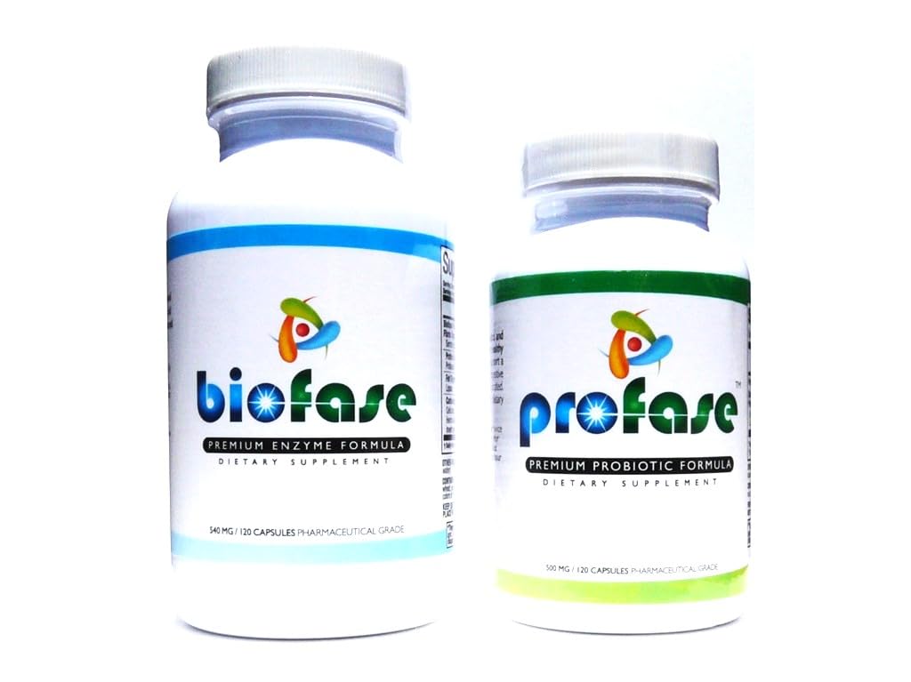 Biofase-Enzyme & Profase-Probiotic Kit - バイオフィルム防衛、サポート健康的な消化とあなたのフローラバランス - 小さなキット