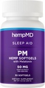 hempMDの麻のメラトニンの睡眠の援助のSoftgels - 100%の自然な速い代理オイル - 完全菜食主義者の非GMOのグルテンフリー-自然なハーブの弛緩のブレンドとの深い睡眠のための改善された方式