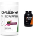 JYMはスピルリナ及びVita JYMのスポーツ選手60のタブレットのためのMultivitaminが付いている極度の食糧ブルーベリーのAcaiの粉を緑化します
