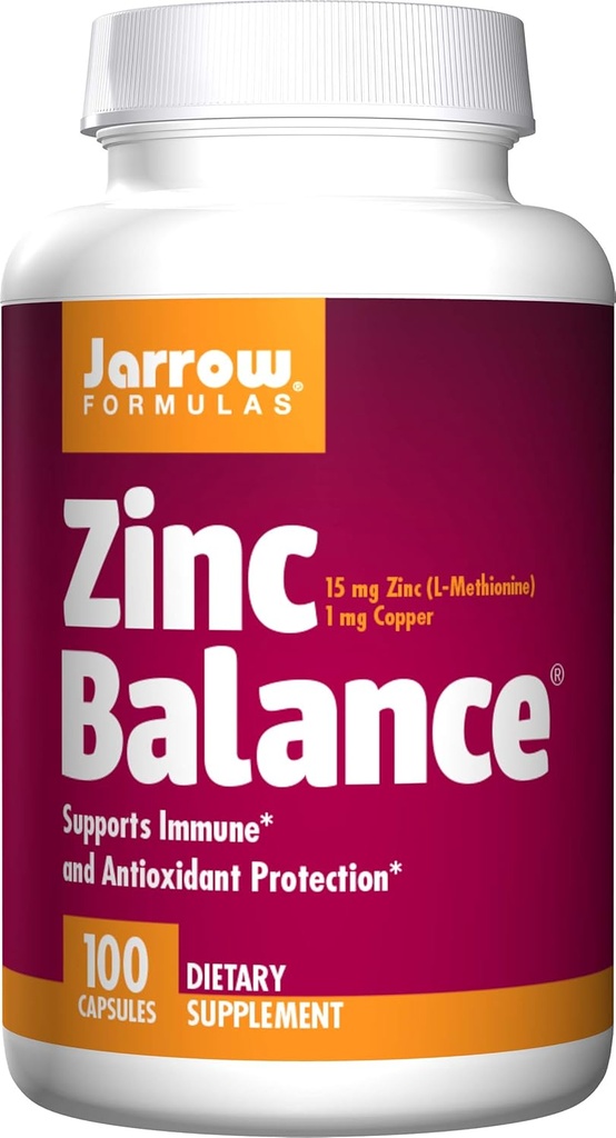 Jarrowフォーミュラ亜鉛バランス15mg - 100ベジギーキャップ - 免疫サポート - 銅を含む - 100のサービング
