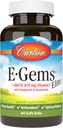 Carlson - E-Gems Elite, 1000 IU (670 mg) Vitamin E with Tocopherols and Tocotrienols, Optimal Wellness, 60 Softgels