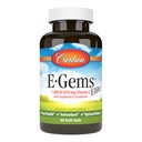 Carlson - E-Gems Elite、1000 IU(670 mg)ビタミンE、トコフェロールとトコトリエノール、最適ウェルネス、60 Softgels