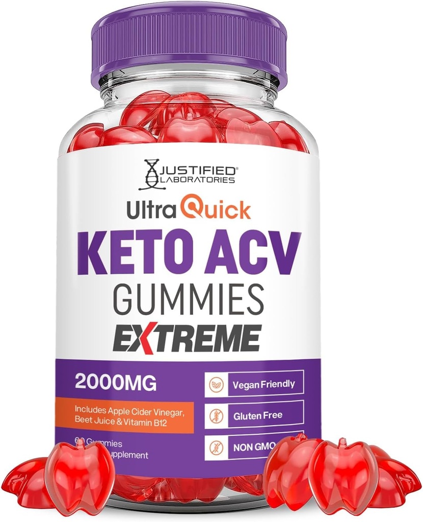 正当化された実験室超速いKeto ACVのグミーの極端2000MG Ultraquick KetoのグミのApple Cider VinegarはPomegranateのビート ジュースの粉B12のビーガン非GMO 60のGummysとフォーミュレートしました