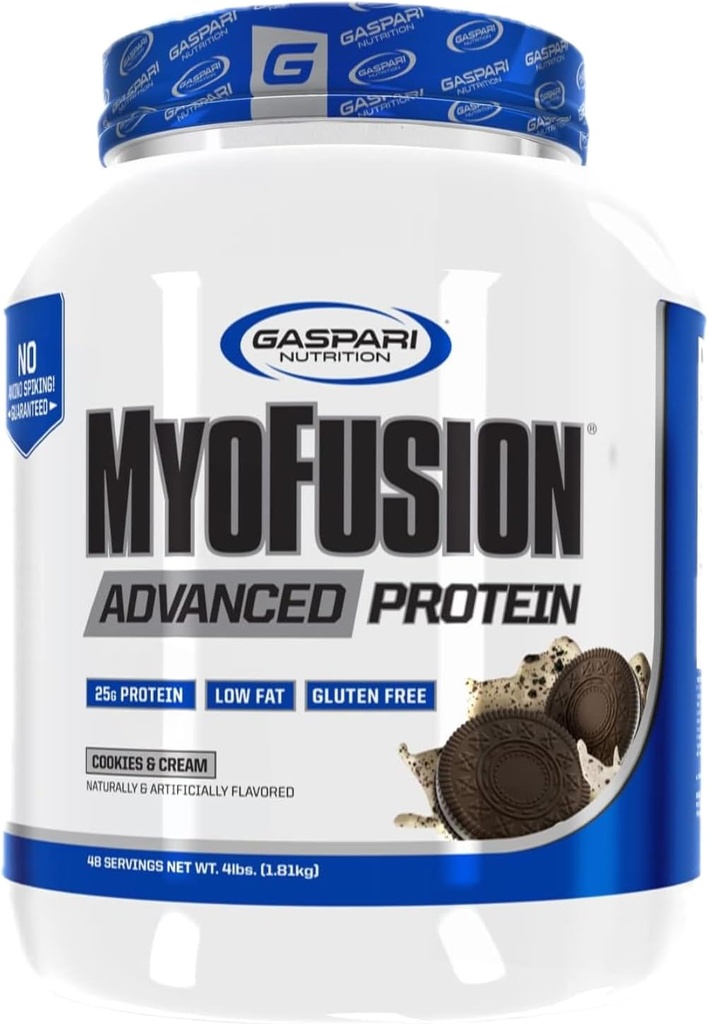 消化管の栄養物のMyofusionの高度蛋白質、Whey蛋白質、カゼイン蛋白質および隔離蛋白質、低脂肪およびグルテンフリー(クッキーおよびクリーム、4ポンド)の蛋白質のブレンド