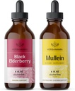 HERBAMAMAの草の液体の低下のキット-黒いElderberryのエキスおよびMulleinの葉のチンチャーの束4のflのoz - 完全菜食主義者の、非GMO、砂糖及びアルコールフリー - 2のパック