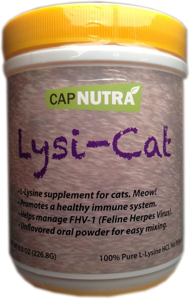 猫のためのLysi-Cat Lysineの補足、8つのoz。 キャニスター、500のサービング、含まれている健康な免疫システム、自由な規模を支えて下さい!