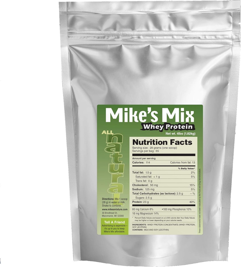 Mike's Mix All-Natural, Unflavored Whey Protein Concentrate (4 lbs), ウィリー・プロテイン