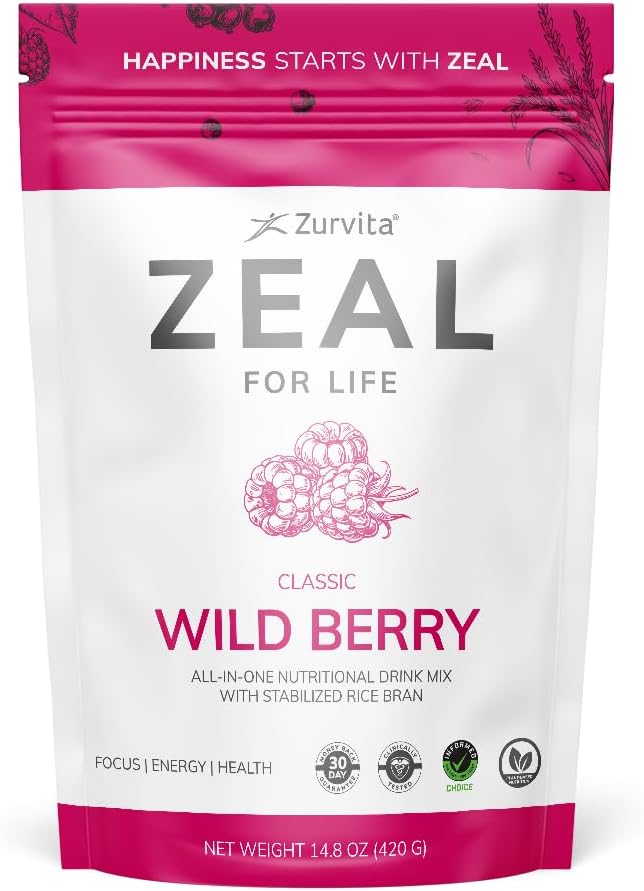 Zurvita - 生活30日ウェルネスバッグのためのZeal - ワイルドベリー(クラシック) - 死亡率、免疫、ウェルネスの栄養補助 - 420グラム
