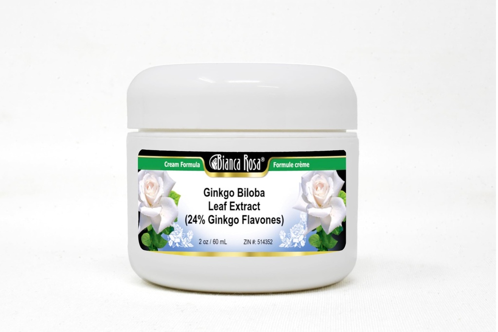 Ginkgo Bilobaリーフエキス(24% Ginkgo Flavones)クリーム(2oz、ZIN:514352)