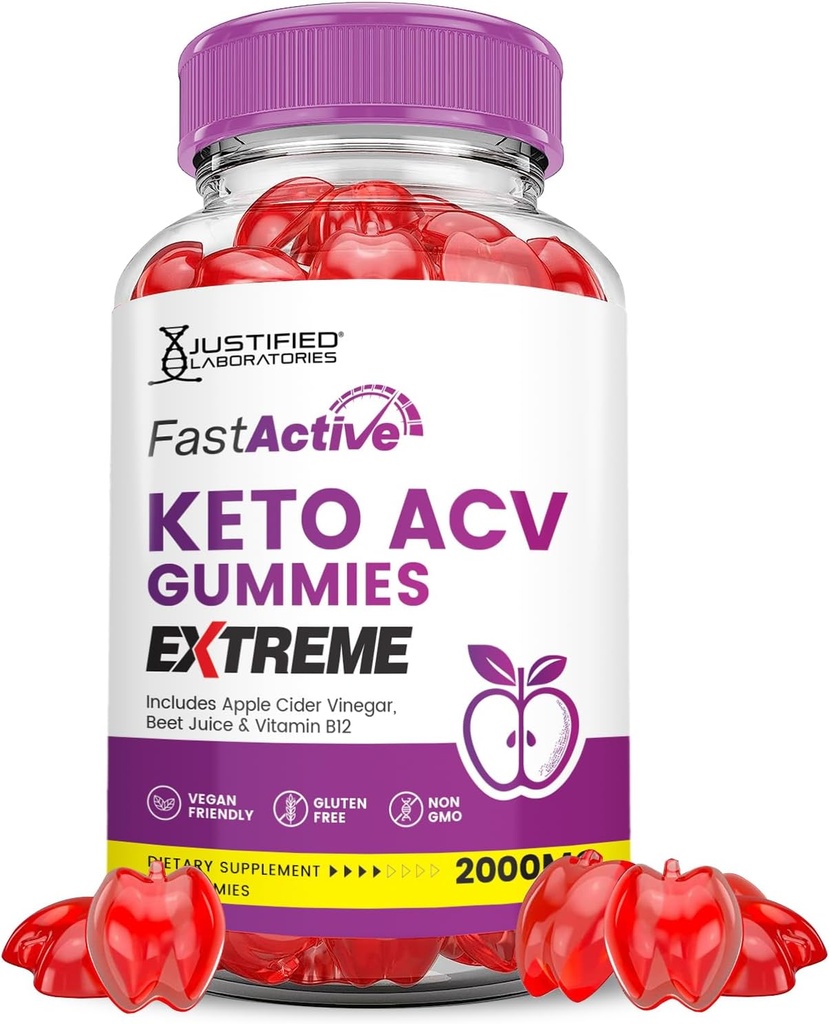 速い活動的な Keto ACV のグミーの極端 2000MG のfastactive Keto のグミー Apple Cider Vinegar は Pomegranate のビート ジュースの粉 B12 のビーガン非 GMO 60 を詰めました