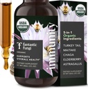素晴らしい真菌のきのこのエキスの低下 - トルコの尾のきのこのエキス、Maitake、Elderberry、Chaga及びAstragalus - 5-in-1の有機性免疫サポート補足、30のサービング、1つのflのozが付いている免除のエリクサー