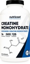 Nutricost Micronizedのクレアチンの一水化物 3,000mg 500のカプセル、125のサービング、カプセルごとのクレアチンの一水化物の750mg