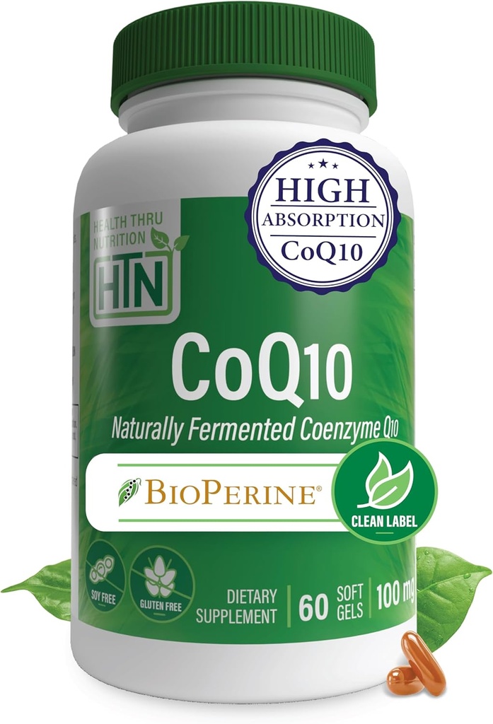 BioPerine 60のSoftgelsの健康のThruの栄養のCoQ-10 100mgは 自然な発酵させたUSPの等級の補酵素Q10の補足 第3党はテストしました 中心の健康およびエネルギー サポート