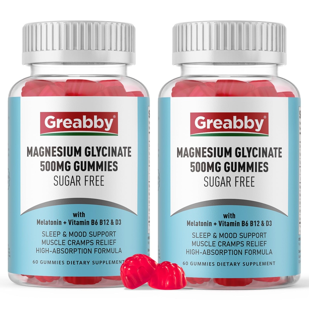 マグネシウムは大人の睡眠サポート、女性及び人のためのChewableマグネシウムのグミー、筋肉救助及びマグネシウムの供給(120のグミー)のためのグミー500mgをグリシネートします