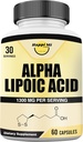 アルファリポ酸はサービングごとの1300mg - 30のサービングごとの1300mgをカプセルに入れます - 全体健康のための酸化防止サポート