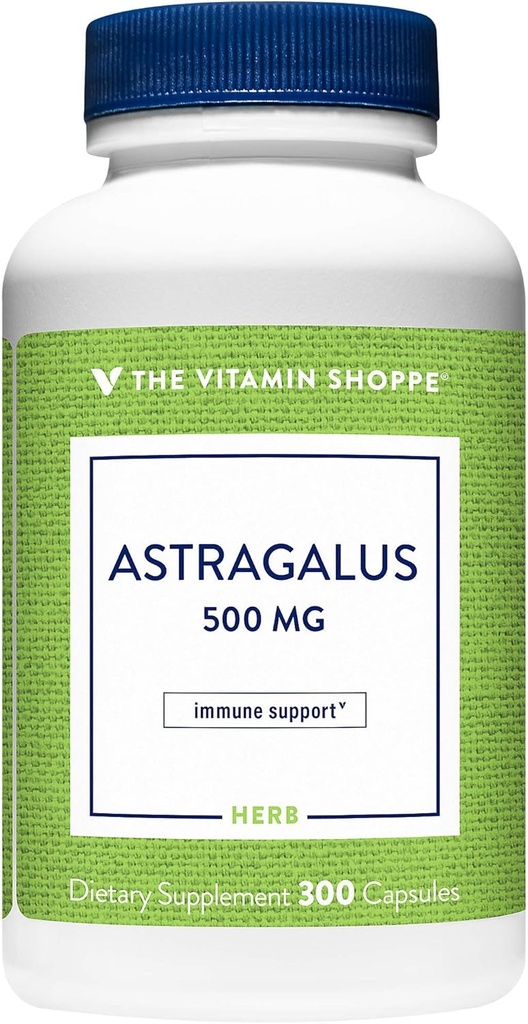 ビタミンShoppe Astragalus(ルート)500mg - 免疫システムと体の自然な防衛をサポートするためのハーブサプリメント - スタミナ、エネルギー、バイタリティ(300カプセル)を構築するのに役立ちます