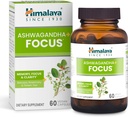 Himalaya Ashwagandha + フォーカス - B12、ローズマリー、グリーンティー、Bacopa ノトropics for Memory and Clarity - ビーガン、非GMO、グルテンフリー、1690 mg、60 Caplets