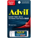 Advilの上塗を施してあるタブレットの痛みのRelieverおよびFeverの減力剤、Ibuprofen 200mg、4 x 10の計算のバイアル、速い痛みの軽減、ポケット パック